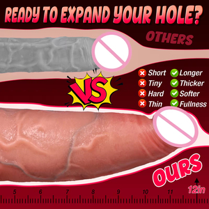 Vibrador Dildo Gigante de Silicona Suave Realista y Sexy, 100% Impermeable, Ecológico y Portátil para Mujeres y Hombres - Product Image 6