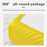 Housse de coussin élastique en tissu satiné durable, anti-décoloration, pour la maison et l'hôtellerie