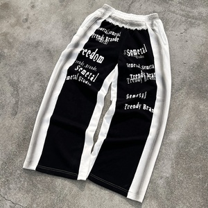 Wholesale 100% Cotton Sweatpants Custom Printed Wide Leg <b>Stacked</b> <b>Jogger</b> Track Pants Heavyweight Men Oversized Baggy Sweatpants - Product Image 1