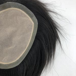 AU Real Scalp Coiffures Courtes Haute Qualité Cheveux Humains Naturel Invisible Perruque Base de Soie Prothèse Système Toupet pour Hommes - Product Image 5