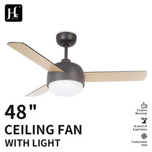 Ventilateur de plafond moderne 52 pouces pour intérieur et extérieur, 6 vitesses, ultra-silencieux, avec télécommande, lumière LED, 3 pales en fer - Product Image 3