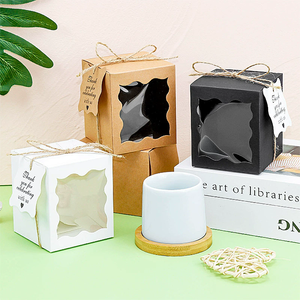 Boîte d'emballage en papier kraft Baoren en stock pour bougies parfumées, boîte cadeau pour mariage, anniversaire, fête de bébé, boîte pliante en carton blanc avec fenêtre - Product Image 6