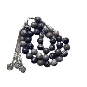 Ojo de tigre marrón Natural 8MM <span class=keywords><strong>Tasbih</strong></span> 33 cuentas oración musulmana Rosario collar religioso para Chakra equilibrio alivio de la ansiedad - Product Image 1