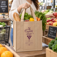 Sac à bandoulière réutilisable avec logo imprimé personnalisé, nouveau style, écologique, en tissu non tissé, pour femmes