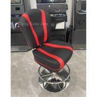 Tabouret de jeu multifonction de luxe avec repose-pieds et dossier en cuir PU, chaise réglable en hauteur pour salle de jeux