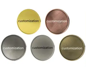 Customizable Souvenir Coin Manufacture's Inexpensive Metal Crafts With Logo Engraved 1-Color Print Blank Metal Plated Coin