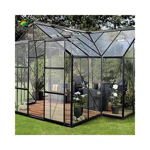 Mini Greenhouse Galvanized Steel Greenhouse Poly Film Or Glass Garden Greenhouse