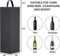 Prix bas Chine gros matériaux recyclés écologiques cadeau bouteille de vin boîte mat stratification gaufrage revêtement UV Logo personnalisé