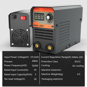 Inverter gleichstrom gezogene tragbare 220 V kleine handgeführte Kupfer-Punktschweißmaschine MMA-250 Mini-Elektrisches Schweißgerät - Product Image 6