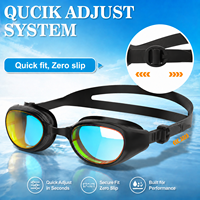 Gafas de Natación de Silicona con Logotipo de Marca Privada Directo de Fábrica, Lentes de PC con Forma y Color Personalizados, Antivaho, Protección UV, Impermeables