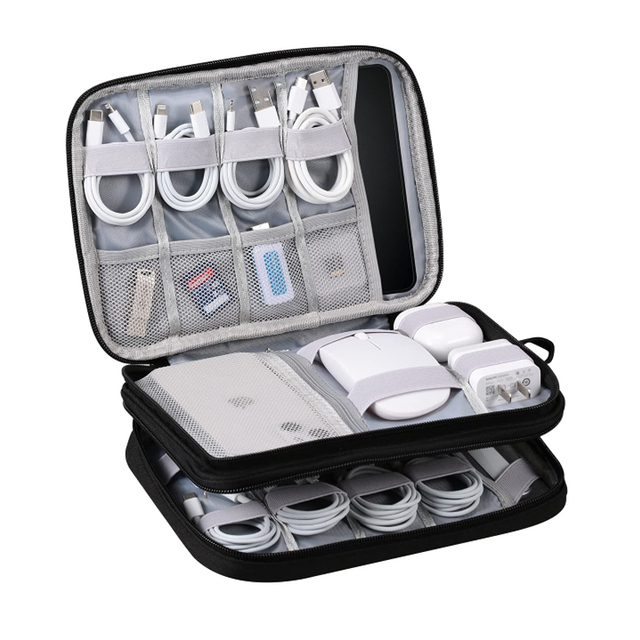 Large Cable Organizer Bag  Charger Cord Travel Case for Electronics & Tech Accessories Cable  Organizer Pouch