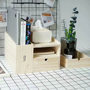 Organisateur de bureau, tiroir de rangement de bureau, support de livres avec compartiment pour papeterie de bureau et articles divers - Product Image 1