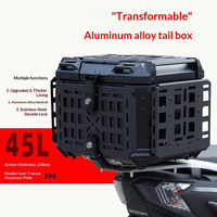 Boîte à bagages arrière universelle pour moto Slke en plastique avec panneaux latéraux pliables pour la modernisation et la personnalisation
