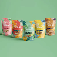 Sachet Doypack Hermétique Refermable Personnalisé Qualité Alimentaire en Feuille d'Aluminium avec Fond Plat pour Noix de Cajou