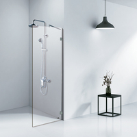 KMRY KD8006C Noir mat Moderne Salle de bain Panneau de douche Porte de douche Écran en verre trempé Porte de douche à l'italienne