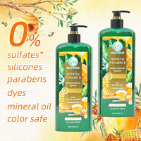 OEM Shampooing et après-shampooing au miel naturel sans sulfate 600ml pour hommes et femmes Shampooing hydratant au miel anti-frisottis