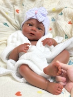 Poupées Reborn noires de 18 pouces, réalistes, afro-américaines, corps entier en silicone, accessoires de poupée bébé réaliste, jouet doux