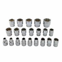 Jeu de douilles à tête cylindrique à 12 pans (Torx) de 8 à 36 mm, 21 pièces, OEM 1/2 pouce
