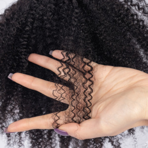 Textura personalizada de alta calidad 100% cabello humano <span class=keywords><strong>Afro</strong></span> rizado con extensión humana de trama - Product Image 3
