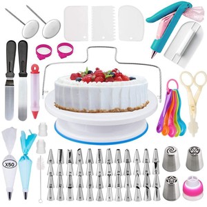 Gelişmiş Pasta Süsleme Araçları Seti, Özel Krema Sıkma Aparatları ve Birinci Sınıf Metal Sıkma Uçları Koleksiyonuyla - Product Image 4