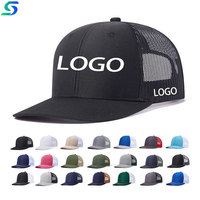 Casquette Trucker Classique Richardson 112 en Maille, Haute Qualité, Personnalisable, 6 Panneaux, avec Broderie de Patch en Cuir