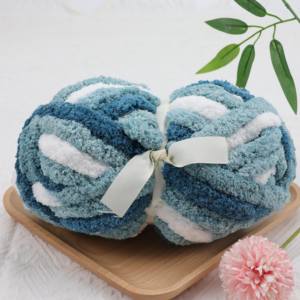 Tricot Coton Biologique Chenille Chunky Shues Stock <span class=keywords><strong>Lot</strong></span> Chenille Vert Chunky 3cm Coton Crochet Set Bras Fil À Tricoter - Product Image 2