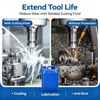 Fluido de Corte Metálico Soluble en Agua, Refrigerante para Mecanizado CNC, para Torneado, Fresado, Perforación, Procesamiento de Acero, Aluminio y Aleaciones