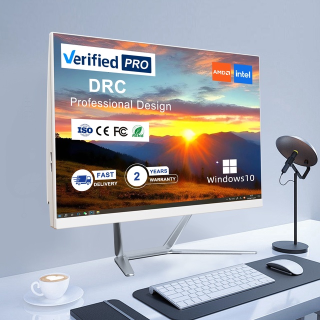 OEM 23.8" All-in-One Desktop Intel I5-7200U Dual-Core DDR3 16GB IPS FHD Ultra-Low Power Win 10/11 Pro for Education & Office