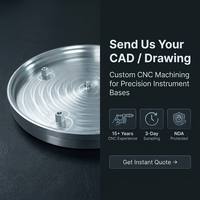 Plaque de base ronde en aluminium usinée CNC sur mesure, pilier de support fileté, support de carte PCB, boîtier électronique OEM ODM