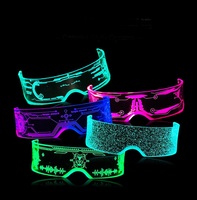 Lunettes lumineuses colorées Offre Spéciale LED Lunettes de musique tendance Cyberpunk Lunettes lumineuses Crazy Party