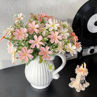 Fleur biomimétique Elsa papillon chrysanthème pour la décoration de la maison, tige unique, 5 branches