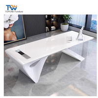 Mobilier de bureau Bureau de direction Table d'ordinateur moderne en forme de L Bureau bon marché