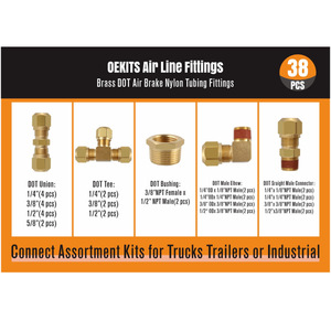 Xiangjia Machinery DOT Brass Air Brake Fitting Connector Kit 44PCS Automotive Industry Use - Product Image 3