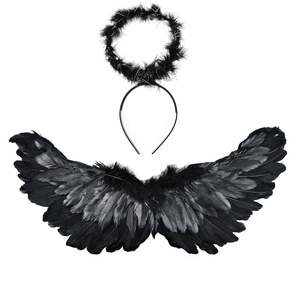 <span class=keywords><strong>Ali</strong></span> in Piuma Bianche e <span class=keywords><strong>Nere</strong></span> per Cosplay, Personalizzabili, per Costumi Fai-da-Te, Feste di Halloween e Cosplay - Product Image 3