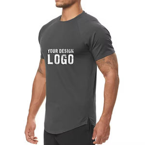 T-shirt de sport pour homme en polyester décontracté d'été, séchage rapide, vente en gros OEM, course à pied, évacuation de l'humidité, coupe ajustée - Product Image 5