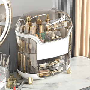 Boîte de rangement cosmétique multifonctionnelle transparente, étanche et anti-poussière pour maquillage, bijoux et soins de la peau – Vente en gros - Product Image 2