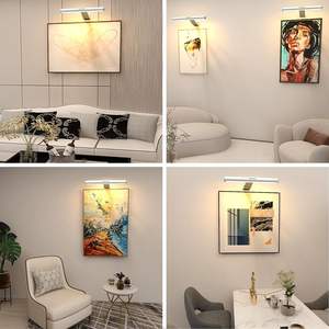 Lampe murale à LED à piles, design moderne, couloir magnétique, chambre, salon, escalier, couloir, lampes à miroir - Product Image 5