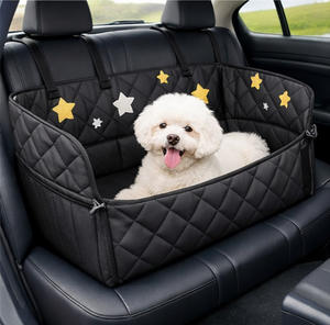 Housse de siège auto pour animaux de compagnie (chats et chiens) en tissu Oxford noir, anti-rayures, imperméable, antidérapante et durable - Product Image 1