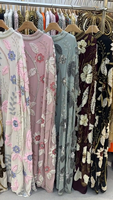 Robe de soirée longue et ample haut de gamme, style artisanal, brodée de fleurs et perlée, pour cérémonie de mariage, ensemble robe et abaya musulmane