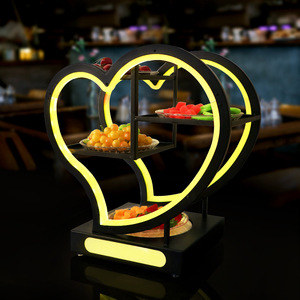 ถาดใส่ผลไม้อะคริลิค LED แบบชาร์จไฟได้,แท่นวางงูผลไม้เรืองแสงสำหรับบริการกลางคืน <span class=keywords><strong>Clup</strong></span> - Product Image 1