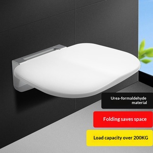 Banc de <span class=keywords><strong>douche</strong></span> mural pliable antidérapant pour personnes âgées, chaise de bain invisible, <span class=keywords><strong>tabouret</strong></span> de hall d'entrée pour changer de chaussures, design moderne - Product Image 3