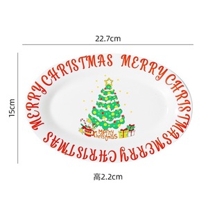 Vaisselle de Noël, assiettes en céramique, prix bas, bonne qualité, vaisselle de cuisine, assiette à dîner - Product Image 2