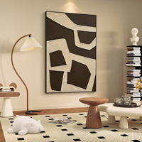 Maßgefertigte Minimalistische Wohnkultur Wandkunst Dekor Leinwandgemälde Moderne Abstrakte Schwarz-Weiß Leinwand Hängende Wanddekoration für Zuhause