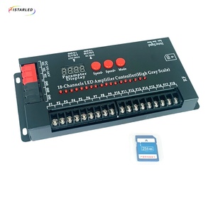 Controlador <span class=keywords><strong>LED</strong></span> <span class=keywords><strong>RGB</strong></span> Programable de un Solo Color o Multicolor, 18 Canales de Salida * 5A, Tira de <span class=keywords><strong>LED</strong></span> de 5V 12V 24V, Control Remoto Inalámbrico - Product Image 4