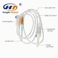 Equipo de Infusión Intravenosa Desechable de PVC Estéril HD con Aguja Hipodérmica Luer Slip para Suministros Hospitalarios