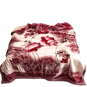 Couverture de voyage en velours Raschel tricoté, en polyester écologique, épaisse et très chaude, à motif uni, personnalisable - Product Image 1