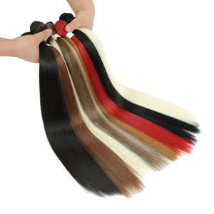 Top Girl 100g Naturale per Colore Ombre Biondo 22-40 Resistente al Calore Estensioni di Capelli Sintetici Lisci 100% Capelli Sintetici - Product Image 1