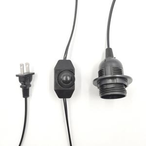 Support de lampe E27 avec douille à vis, <span class=keywords><strong>abat</strong></span>-<span class=keywords><strong>jour</strong></span> en plastique et fil de suspension <span class=keywords><strong>pour</strong></span> lustre - Product Image 5