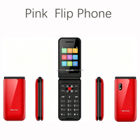 Teléfono Móvil Resistente Personalizado Ip44 Ip54, Teléfono Flip 4g Volte con Doble Sim Desbloqueado, Teclado Plegable, Color Rosa, Teléfono Flip 4g