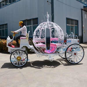 New Source Electric Pumpkin Horse Carriage for Sale White Sightseeing Special Transport Electric Pumpkin Horse Carriage - Product Image 1